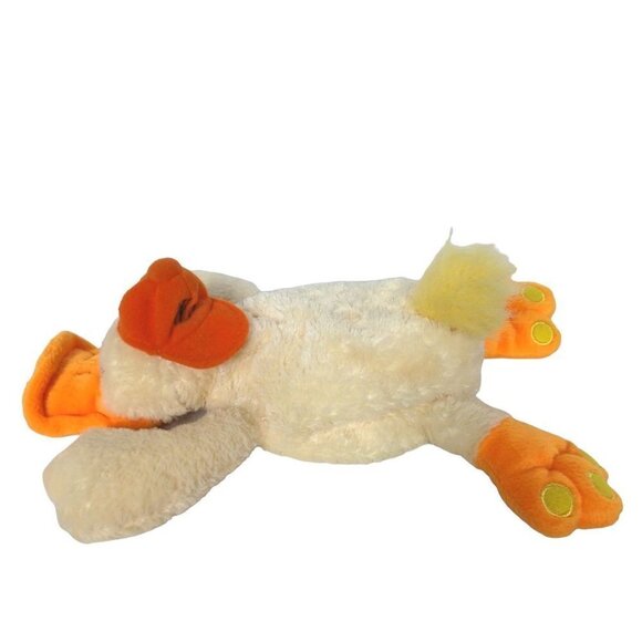 Fiesta Yellow Lying Duck Orange Cap Worlds of Fun Plush Stuffed Animal 12" - Picture 4 of 8